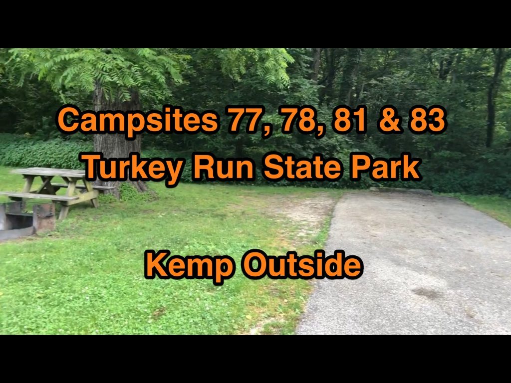 Turkey Run State Park Campsites 77, 78, 81 & 83