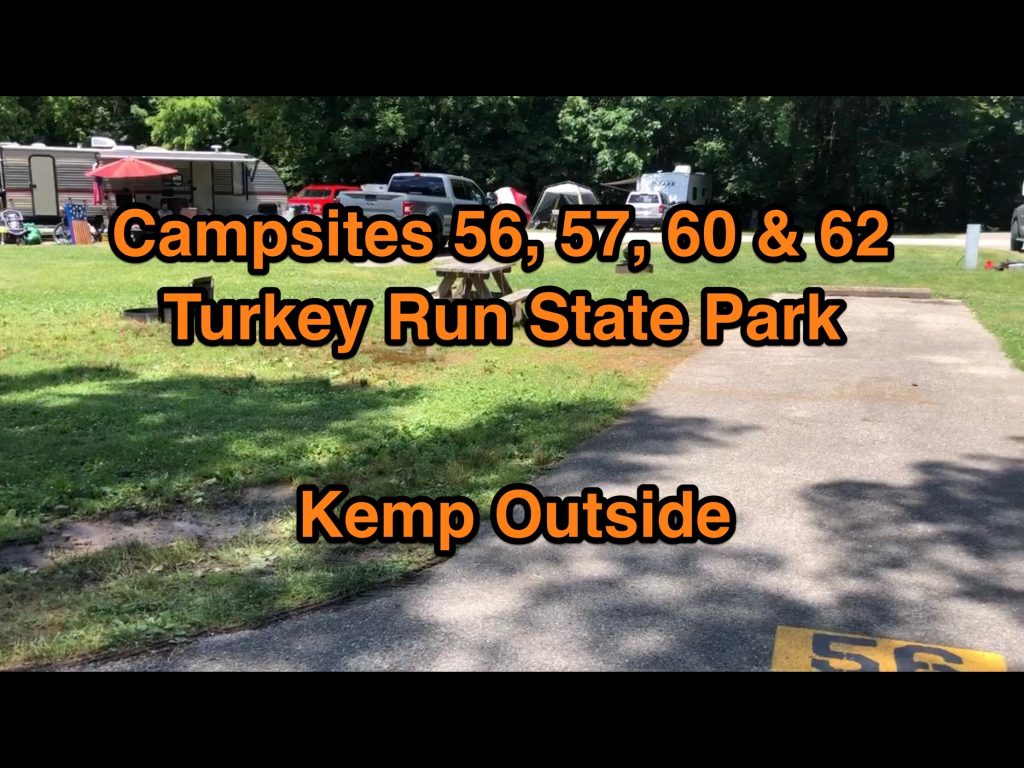 Turkey Run State Park Campsites 56, 57, 60 & 62